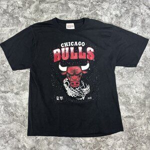 VTG 90s Chicago Bulls T Adult XL Black NBA Single Stitch